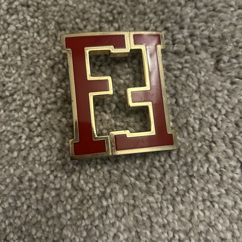 FENDI Belt buckle only red gold color made in Italy